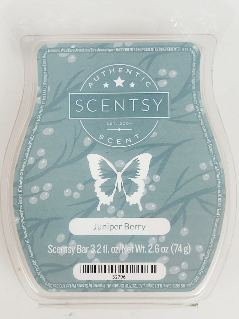 Scentsy Wax Bar Juniper Berry~3.2 oz